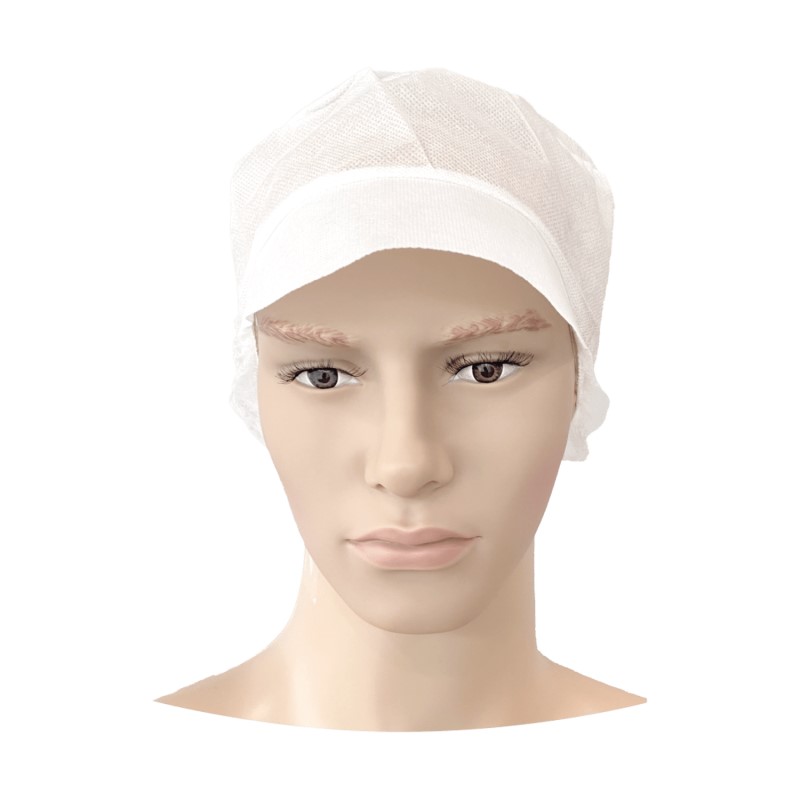 PSP Pet met Klep/Haarnet PP Wit 100 stuks 1 / 3