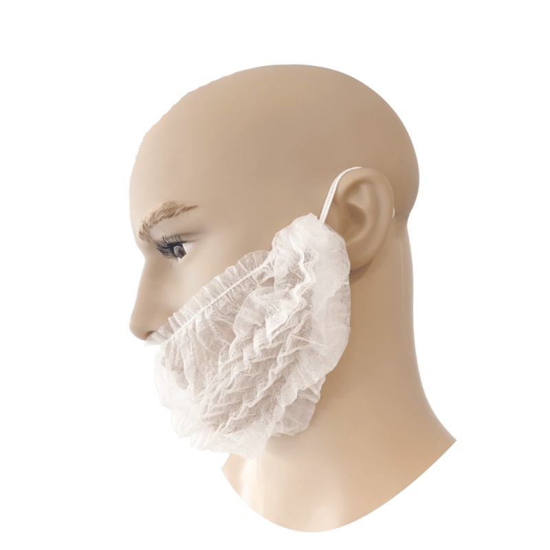 PSP Baardmasker PP Wit 100 stuks 1 / 2