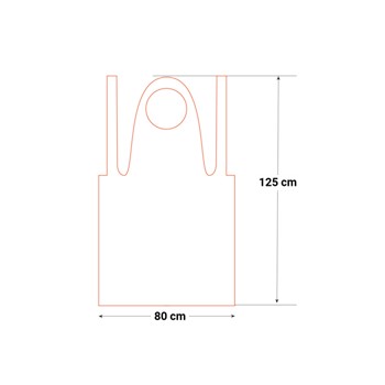 PSP Schort PE Wit 20mu 125x80cm zak 100 st 2 / 2