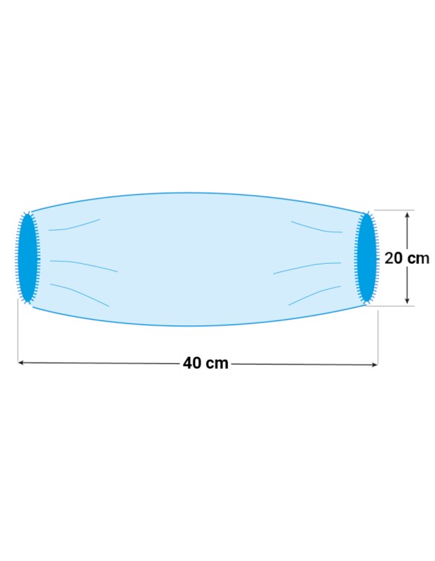 PSP Overmouw PE Blauw 20mu 40x20 cm 100 st 2 / 2