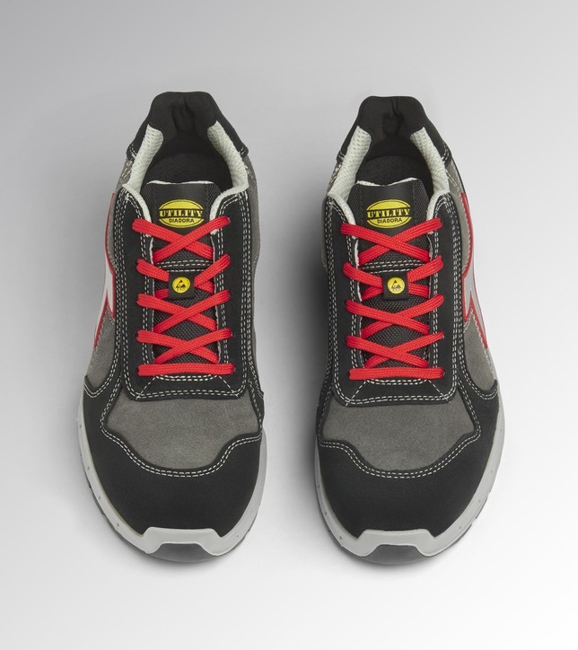 Diadora Run A.Box Low S3S FO SR 182528 C9034 Asphalt / Silver/ Red 3 / 5