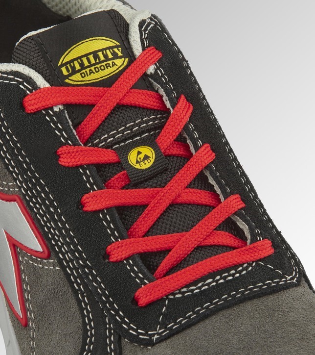 Diadora Run A.Box Low S3S FO SR 182528 C9034 Asphalt / Silver/ Red 4 / 5