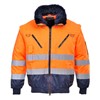 Portwest Hi-Vis 3 in 1 Contrast Pilot Jack PJ50 Oranje/Marine 1 / 2