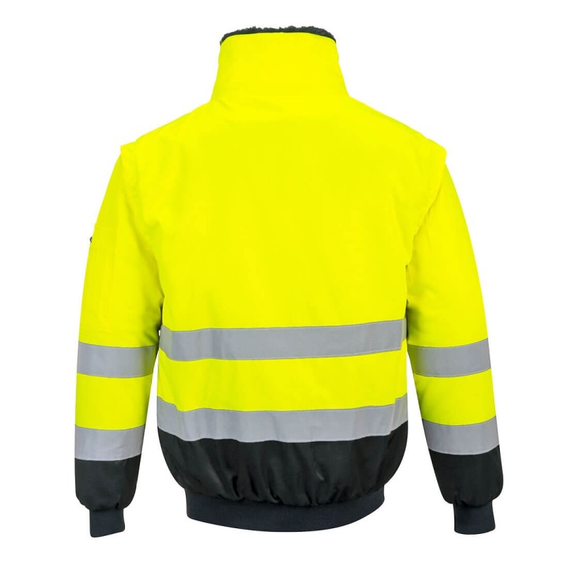 Portwest Hi-Vis 3 in 1 Contrast Pilot Jack PJ50 Geel/Zwart 2 / 2