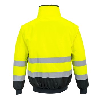 Portwest Hi-Vis 3 in 1 Contrast Pilot Jack PJ50 Geel/Zwart 2 / 2