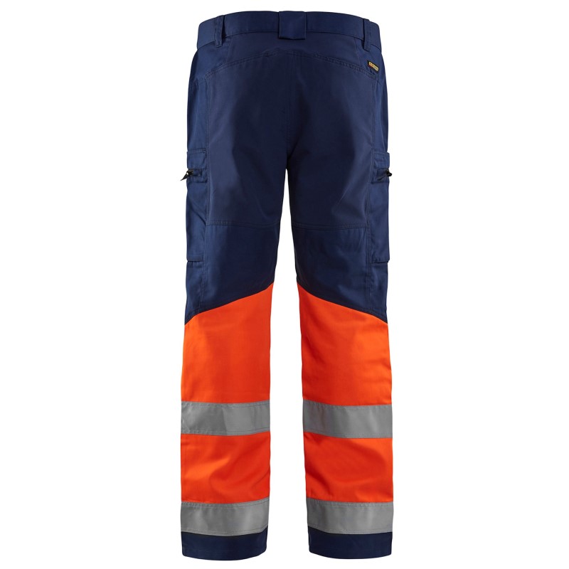 Blaklader High Vis Werkbroek met Stretch 15511811 Marineblauw/Oranje 2 / 5