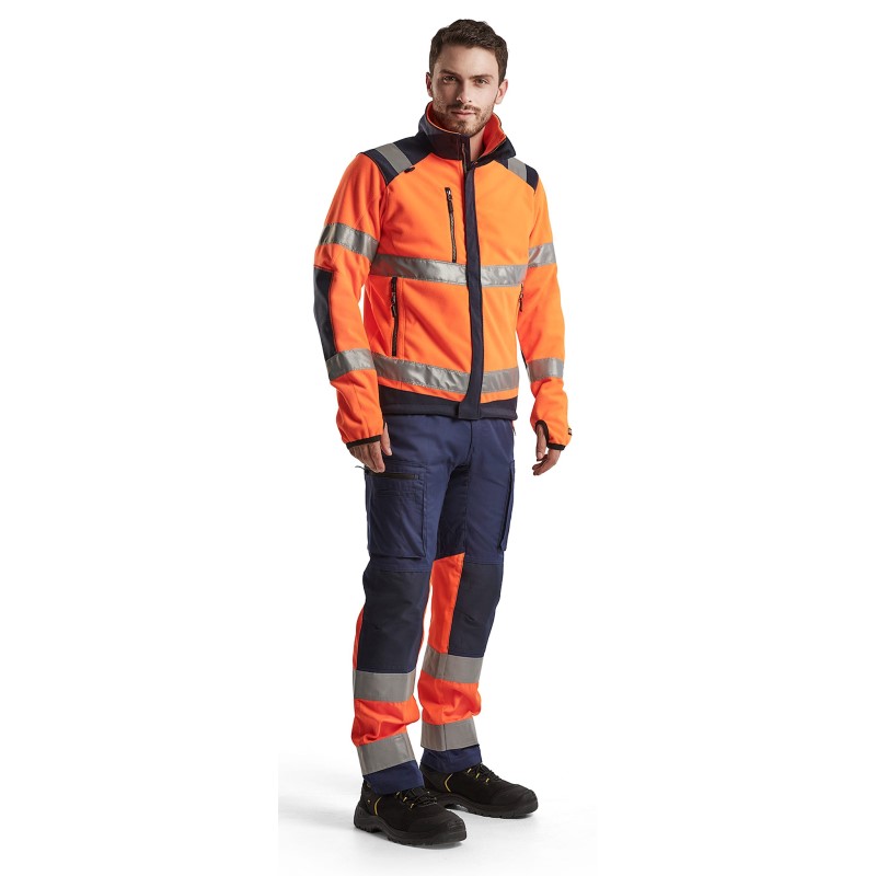 Blaklader High Vis Werkbroek met Stretch 15511811 Marineblauw/Oranje 5 / 5