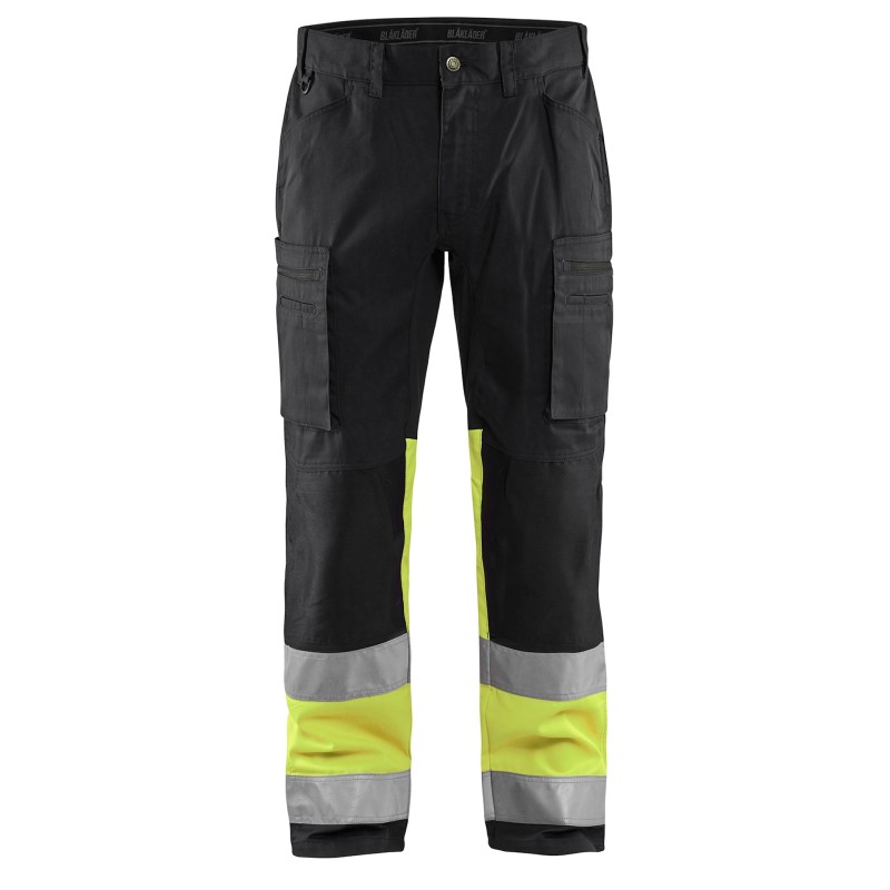 Blaklader High Vis Werkbroek met Stretch 15511811 Zwart/High Vis Geel 1 / 6