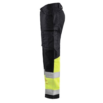 Blaklader High Vis Werkbroek met Stretch 15511811 Zwart/High Vis Geel 3 / 6