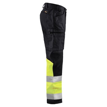 Blaklader High Vis Werkbroek met Stretch 15511811 Zwart/High Vis Geel 4 / 6