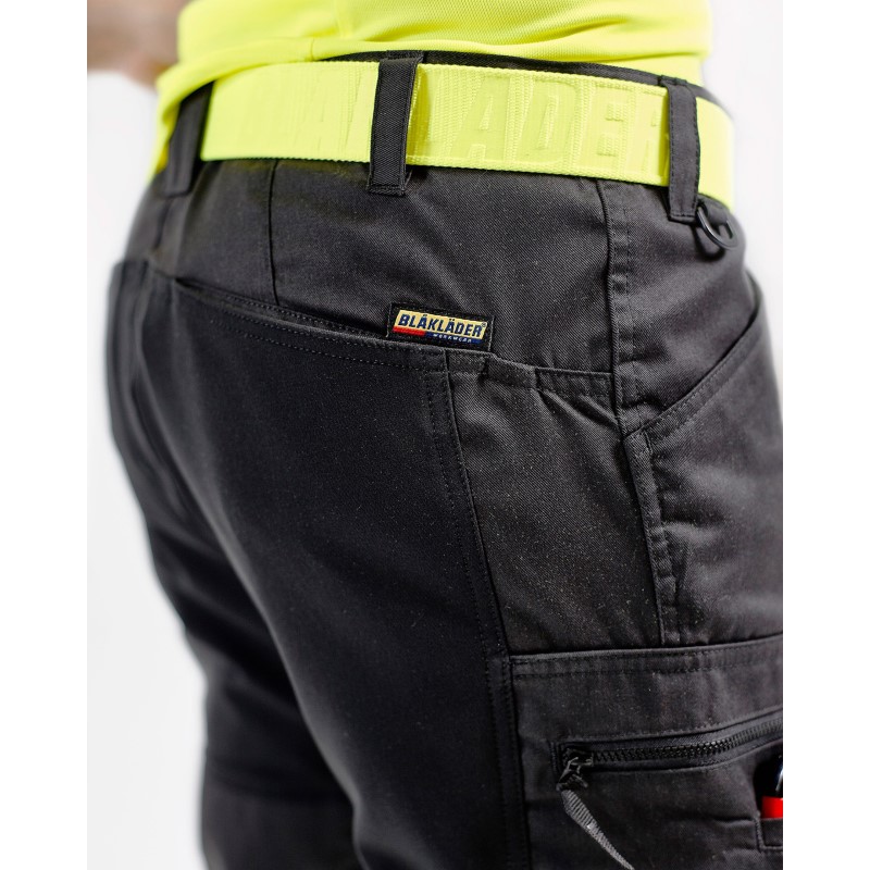 Blaklader High Vis Werkbroek met Stretch 15511811 Zwart/High Vis Geel 5 / 6