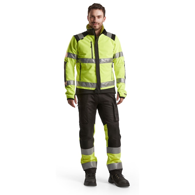 Blaklader High Vis Werkbroek met Stretch 15511811 Zwart/High Vis Geel 6 / 6
