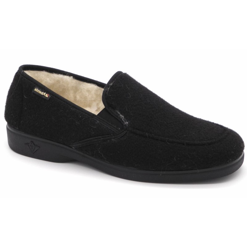 Alberola Pantoffel Wol Gevoerd Zwart T31330 1 / 4
