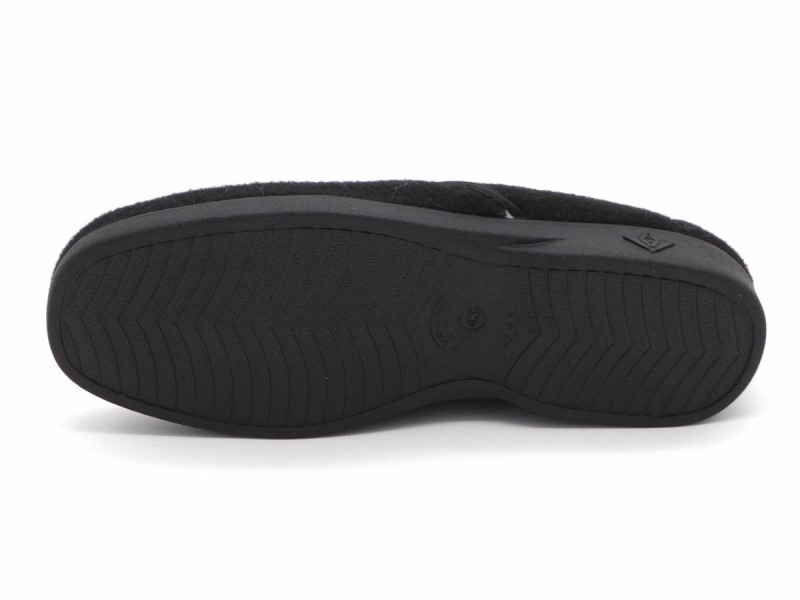Alberola Pantoffel Wol Gevoerd Zwart T31330 4 / 4