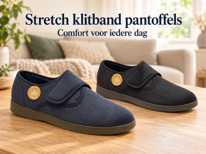 Neles Pantoffel Stretch Klitband Blauw 5500-3 2 / 3