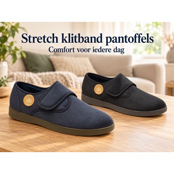 Neles Pantoffel Stretch Klitband Blauw 5500-3 2 / 3