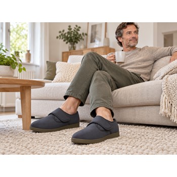 Neles Pantoffel Stretch Klitband Blauw 5500-3 3 / 3