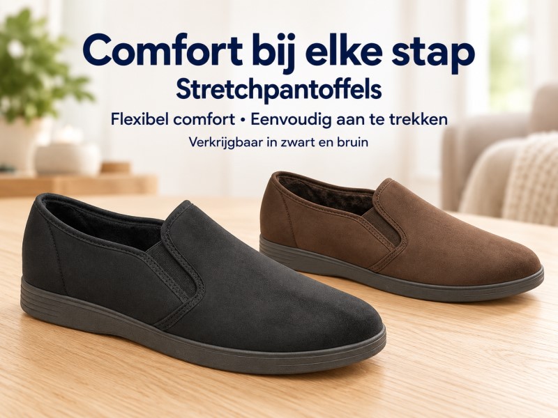 Neles Pantoffel Stretch Bruin 5503-3 2 / 4