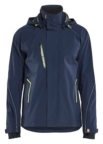 Blaklader Shell Jack Stretch 733050994 Donkerblauw/High Vis Geel 1 / 4