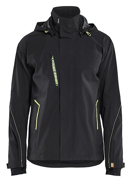 Blaklader Shell Jack Stretch 733050994 Zwart/High Vis Geel 1 / 4
