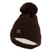 Heatkeeper Dames thermomuts met pompon 000140332002 - bruin 1 / 1