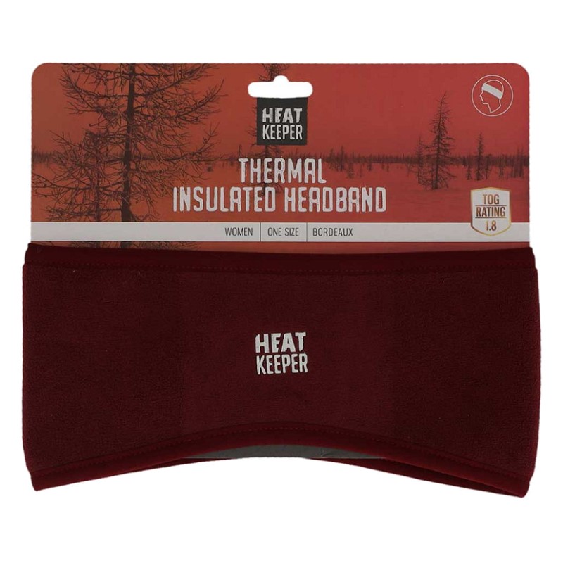 Heatkeeper Dames fleece thermohoofdband 000140362003 - bordeaux 1 / 1